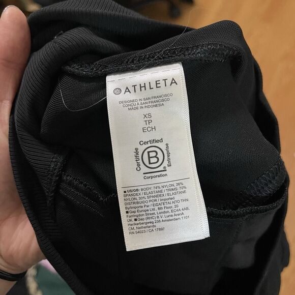 ATHLETA black pull on knit tapered jogger pants size US XS - Picture 6 of 6